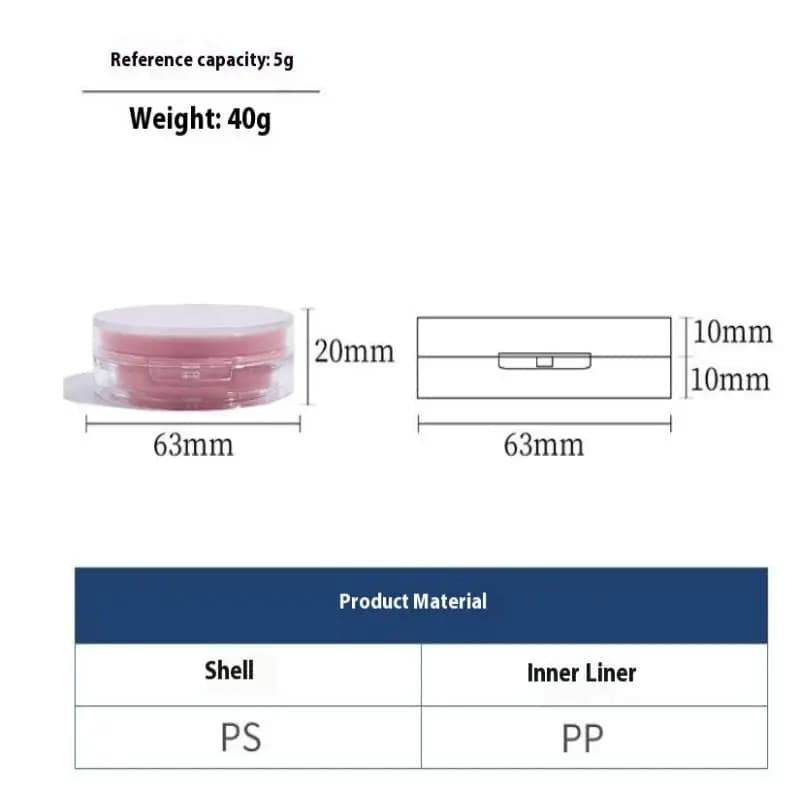 Scatola fai-da-te con specchio con spugna Strumenti per il trucco BB Cream Contenitore per cosmetici Fondotinta portatile Scatola per soffio con cuscino d'aria vuoto