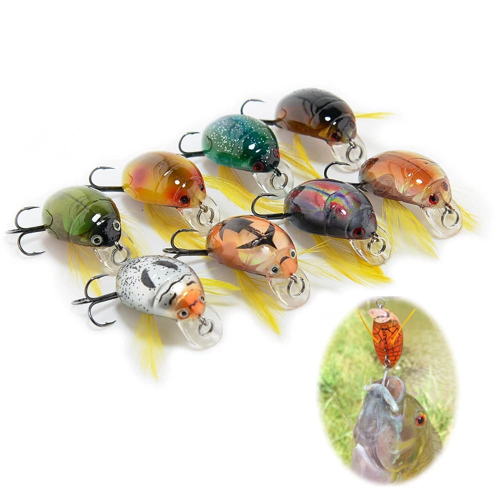 Insetti esche artificiali 40mm 4g cicala esca artificiale Hard Bait Bug Crank Bait Fishing Lure In magazzino Cicadas Blade Bait Crank Bait