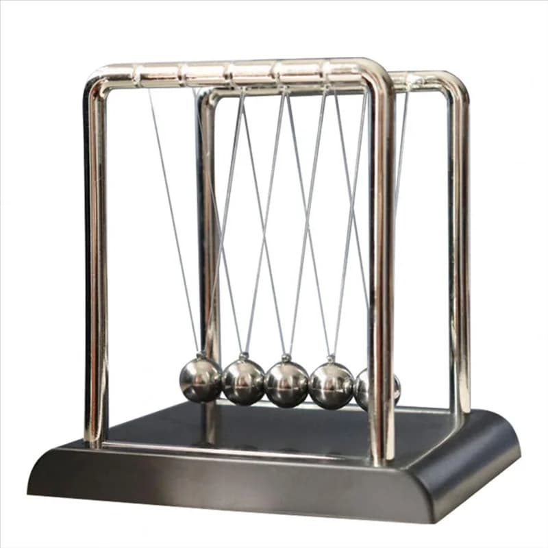 AS60-Decorazione desktop educativa Ornamento Scrivania direzionale Pendolo in metallo con culla Newton S per ufficio per set scientifico