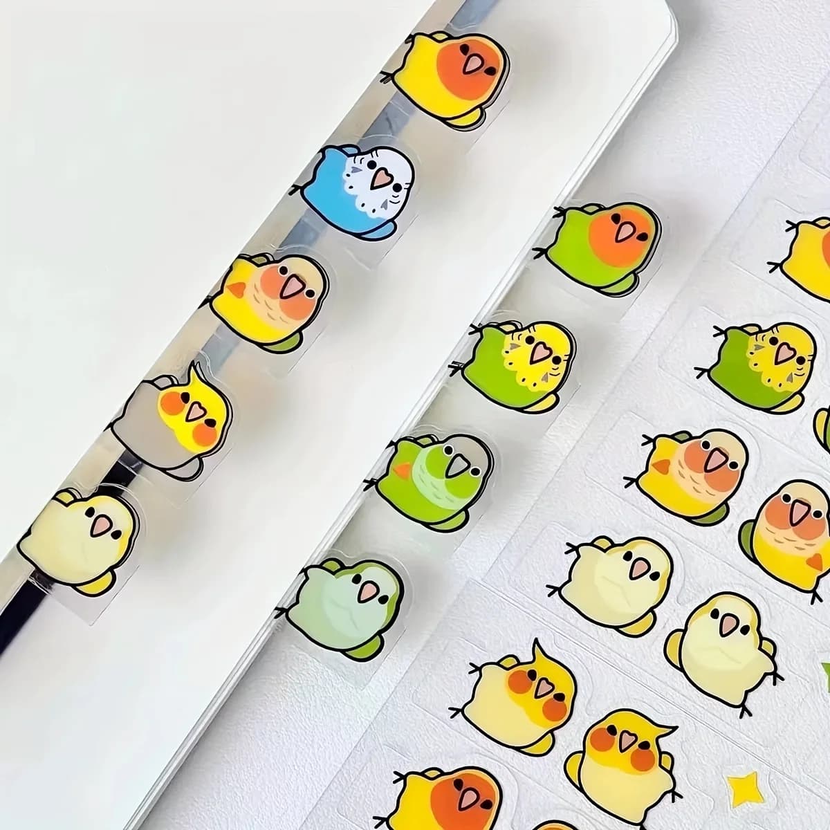 10 Pairs/20 Pairs of Stylish and Creative Parrot Index Stickers, Decorative Bookmark Labels for Organization and Marking, Diary Marking Decorative Stickers, Art Labels, Durable Adhesive, Parrot Pattern Stickers, Creative Planner Stickers