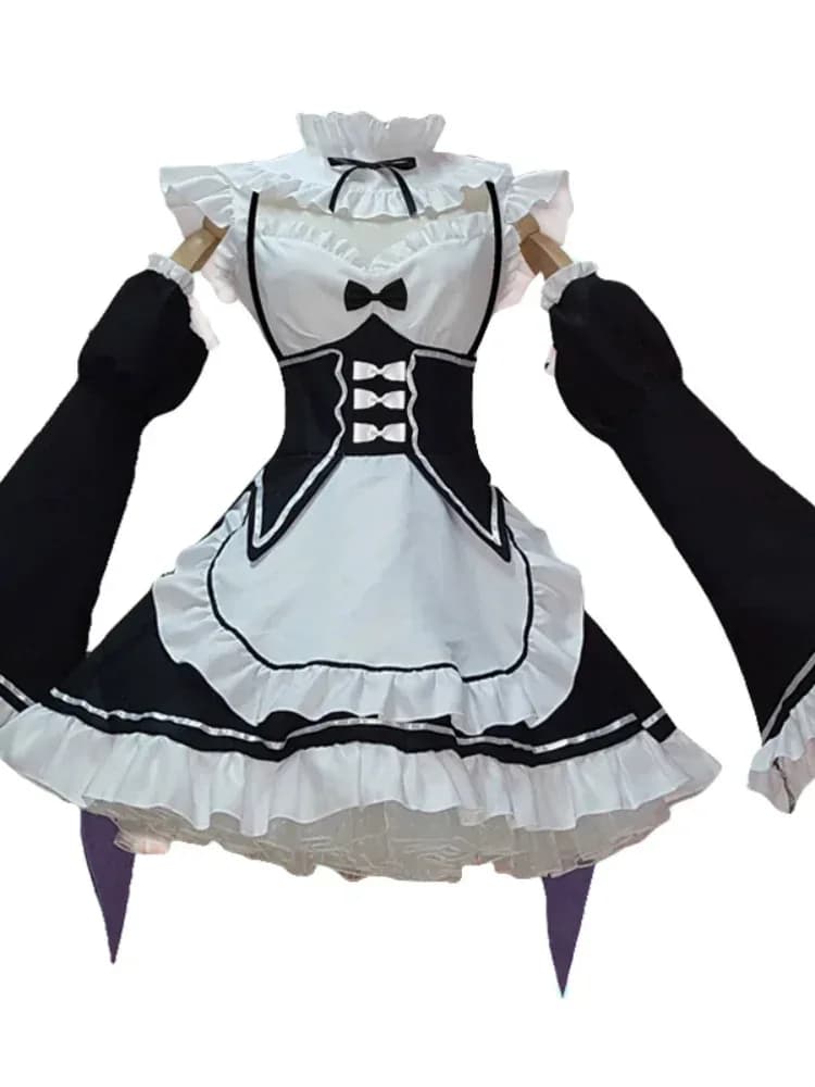 La vita in un mondo diverso da Zero Rem/Ram Costume cosplay Carnevale di Halloween Divertente cameriera Sorelle Loli Uniforme JW950s;2,k'5,t;8.