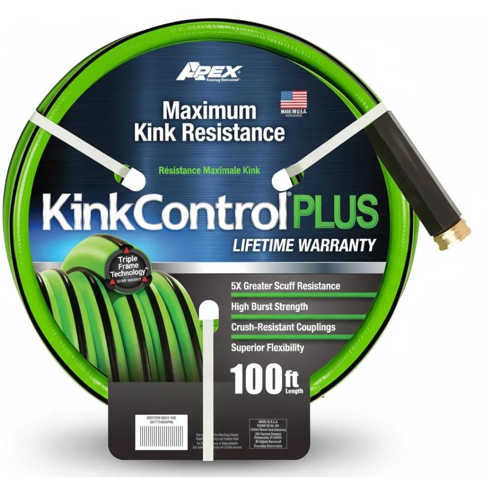 100-foot heavy duty garden pipe: flexible water hose resistant to tipping blows, high burst resistance for outdoor lawn care