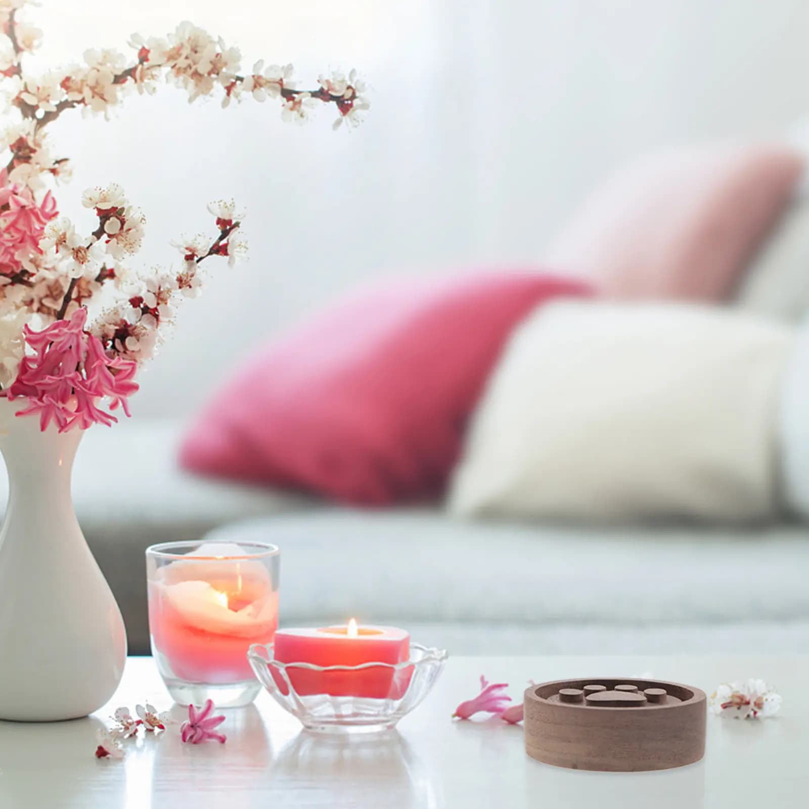 Aroma Diffuser in Natural Wood, Essential Oil Diffuser for Auto, Perfumer for Home and Car, Air Purifier with Fresh Fragrance
