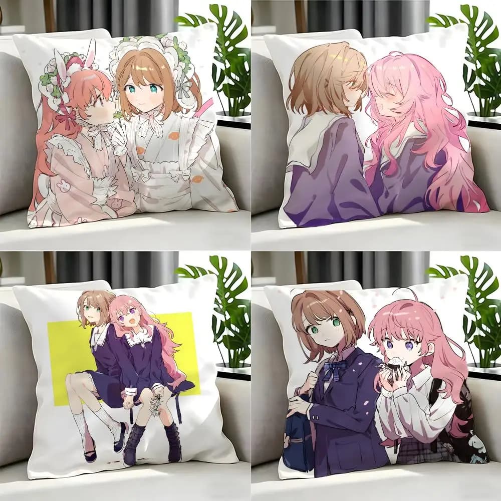anime My Wish Is to Fall in Love Until You Die Cushion Cover Cushion Cover Set 4Pcs 50x50 45x45 40x40 Pillowcase Decorative Sofa