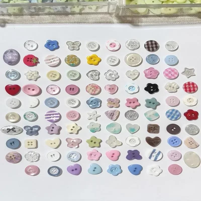 20pcs/set Multicolour Button Crafts DIY Scrapbooking Cute Sewing Button Randomly Apparel Accessories