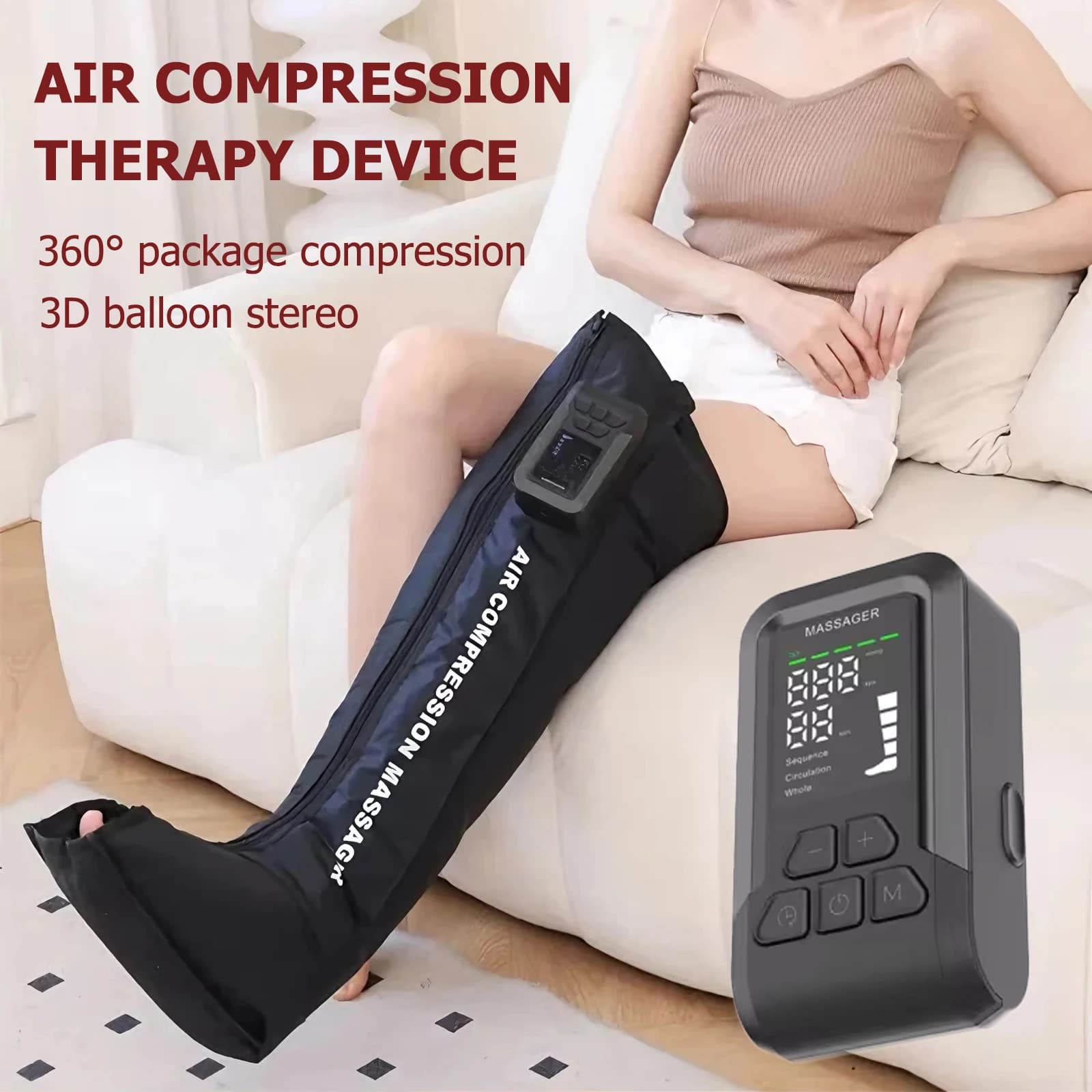 Air Compression Recovery System, Professional Sequential Training Device, Foot Leg Recovery Boots for Improved Circulation