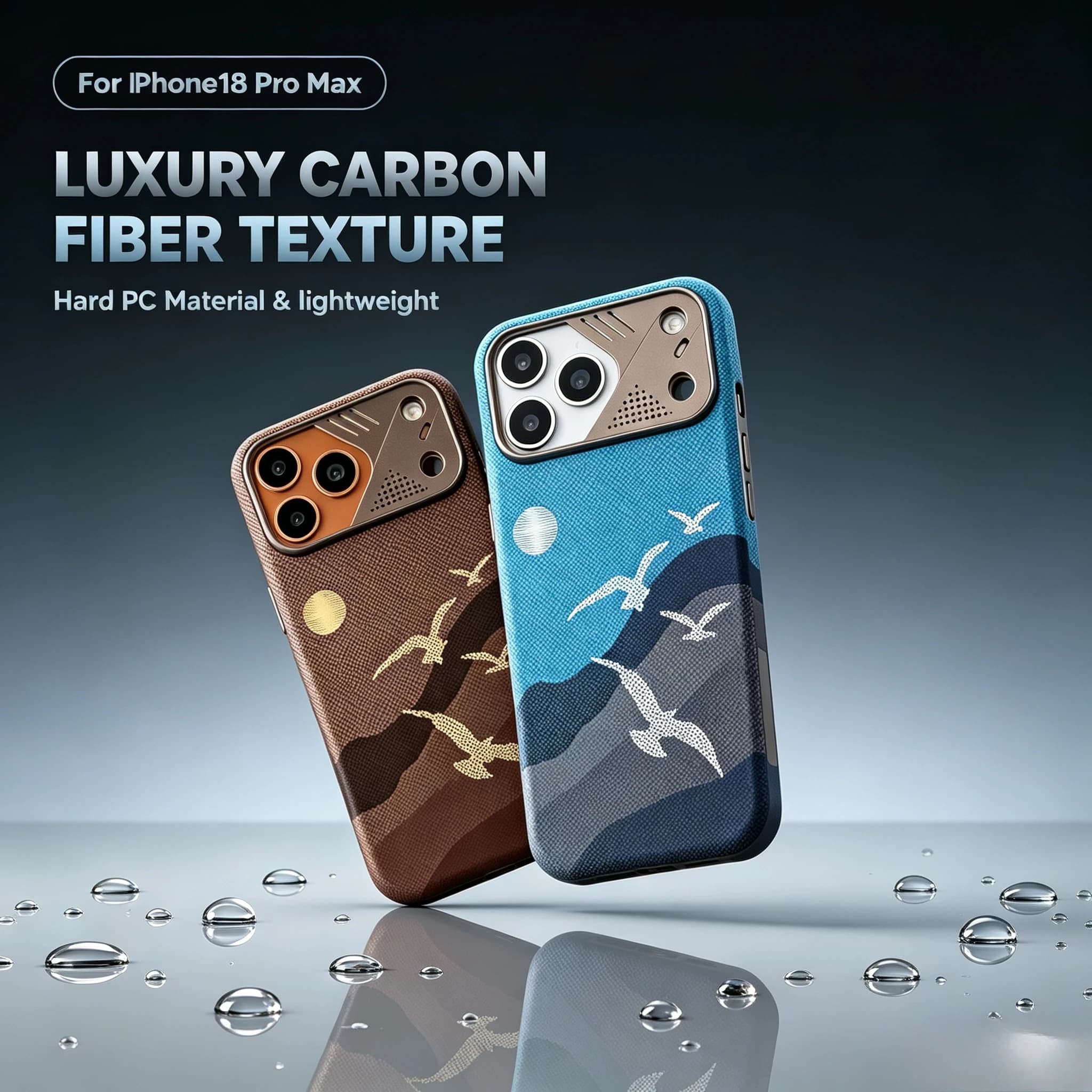 Business Carbon Fiber Texture Magnetic Case for IPhone 18 Pro Max 17 16 Pro 15 14 13 Wireless Charger Anti Drop Protection Cover