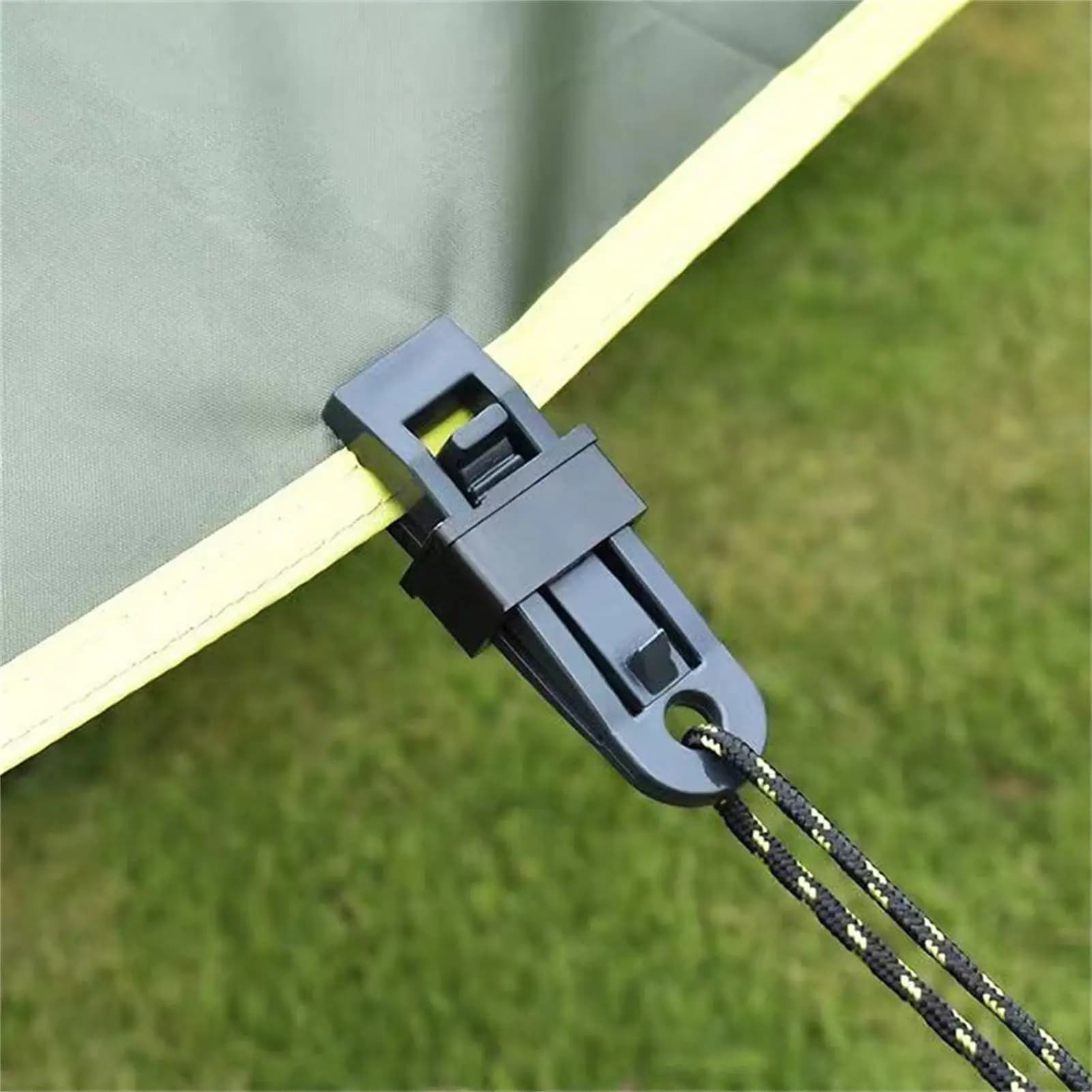 20pcs Sturdy Tent Clips for Outdoor Tarpaulin Clips Anti-wind Fixed Camping Tent Hook Crocodile Clamp Clip for Camping
