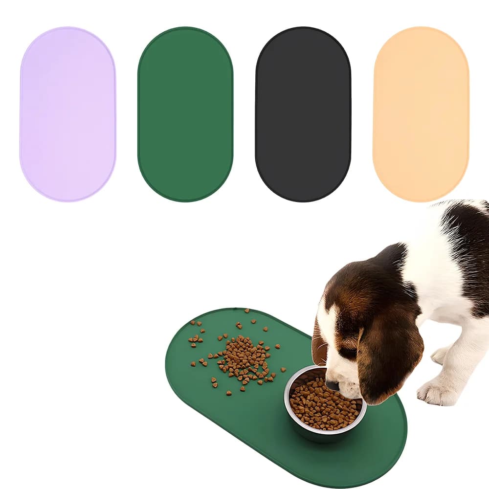 Tappetino in silicone per animali domestici, tappetino impermeabile per cani e gatti, tappetino impermeabile per ciotole, vassoio per cibo per cani, 1 pezzo
