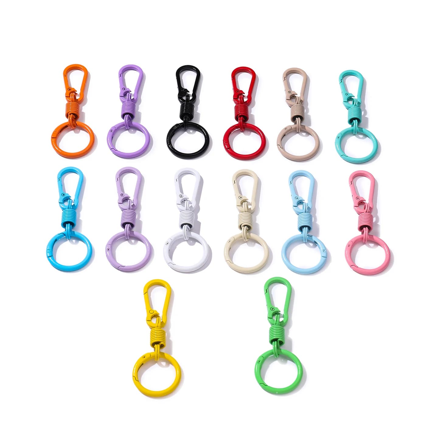 1 pc Colored Keyring Spring, Nice Keyring Ring with Mosque for Accessories Jewels Make by You, Pendant Bag, Gift