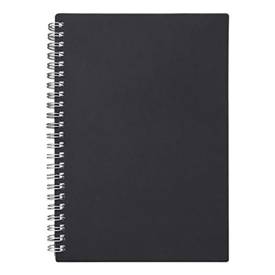 Sprial Notebook Kraft Soft Cover College Ruled Notebooks, Wirebound Memo Diary Notebook Planner, 140 Pages/ 70 Sheets, 8 x 6 in