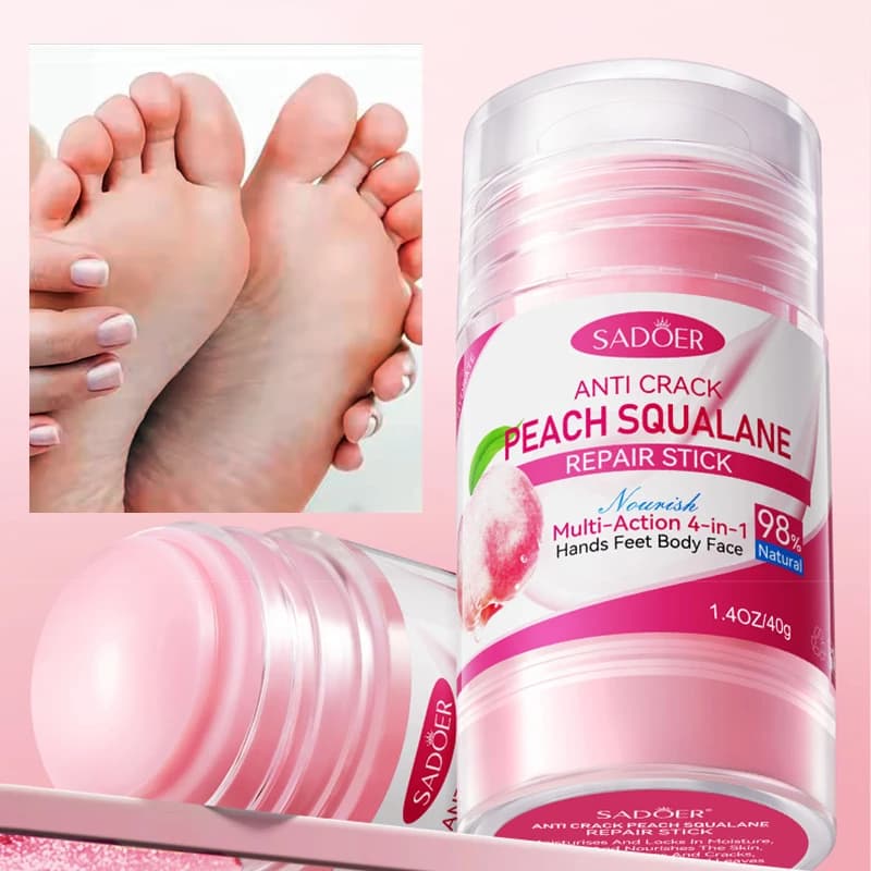 Crema per i piedi Essenza di pesca Ammorbidire il tallone Idratante Nutriente Tallone Stick Mano Piedi Cura per la secchezza Tallone Crema