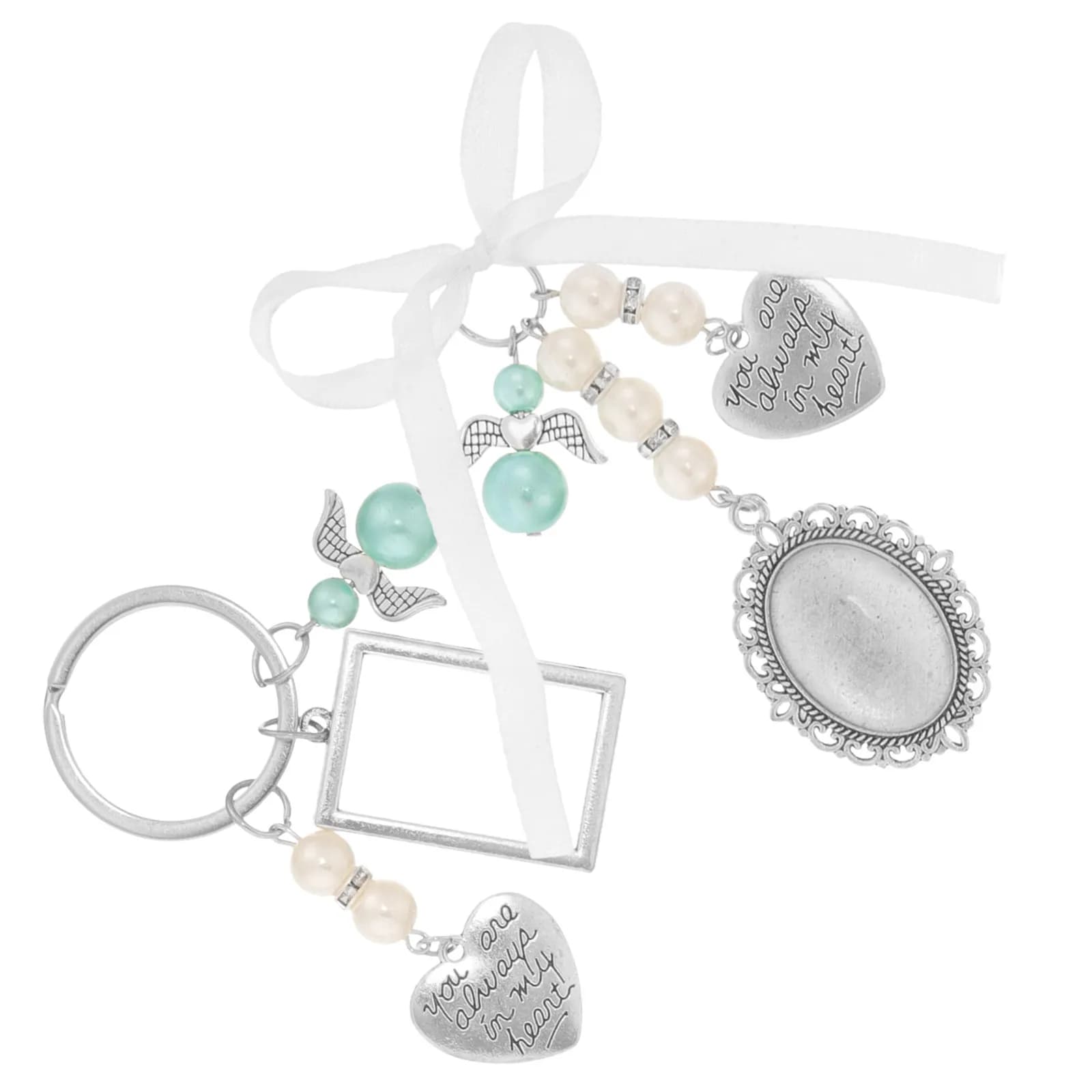 2 Pezzi Ciondoli Portafoto in Lega e Vetro per Bouquet da Sposa, Accessori Fai da Te per Ciondoli Commemorativi, Ciondolo Portafoto per Bouquet da Sposa