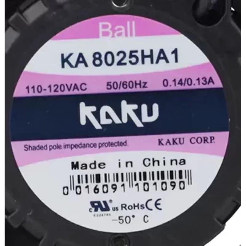 for Card KAKU KA8025HA1 8025 110V 0.13A Freezer Cabinet Cooling Fan
