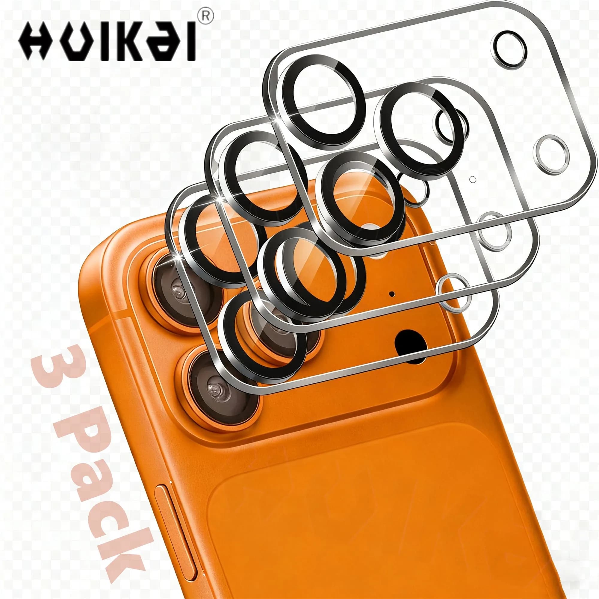 Per iPhone 17 Pro Max 17 Pro 17 Protezione per obiettivo fotocamera Air Confezione da 3 Protezione anticaduta Schermo con copertura temperata trasparente 9H