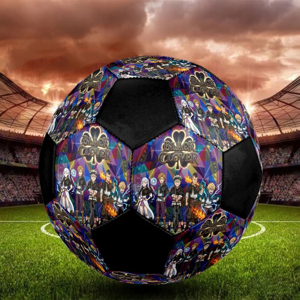1PC Black Clover Football Soccer Ball Size 5 Indoor Soccer Ball Colorful Team Training 1PC artwarming Surprise -HE2