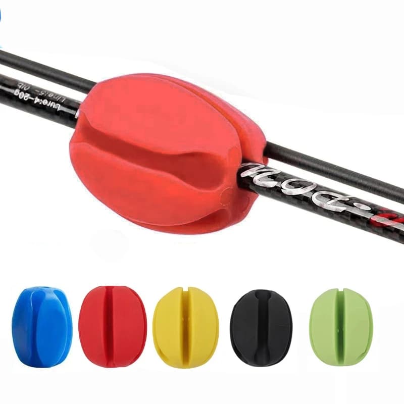 2 pieces cane fishing silicone ball belts 5 holes fishing equipment light tie organizer storage racks fishing accessories