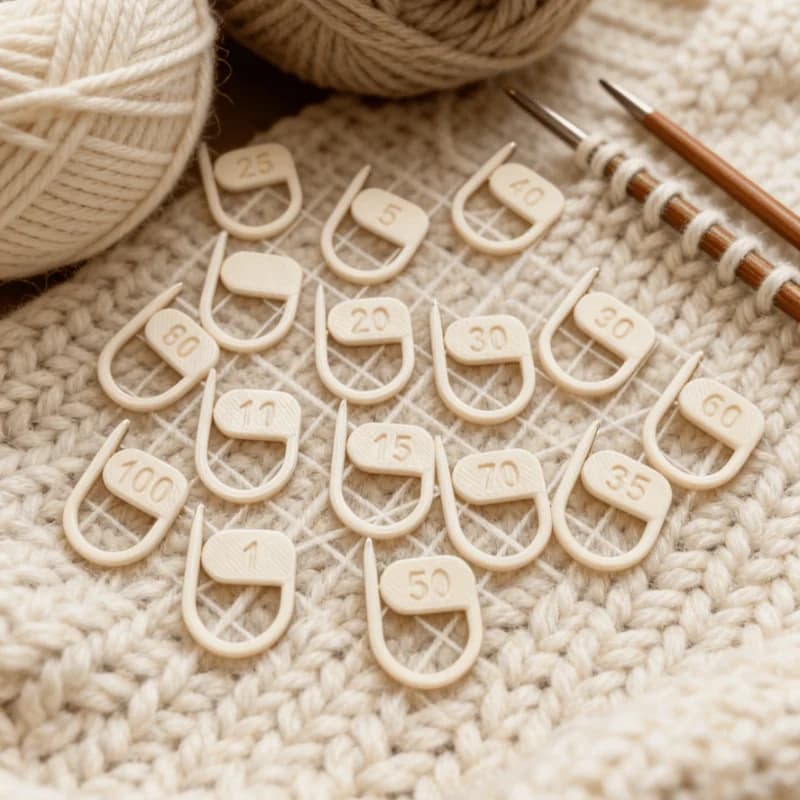 16PCS Digital Knitting Markers, Anti-Fall Counting Stitch Markers For Knitting Needles & Crochet Hooks, Handmade Yarn Craft Auxi