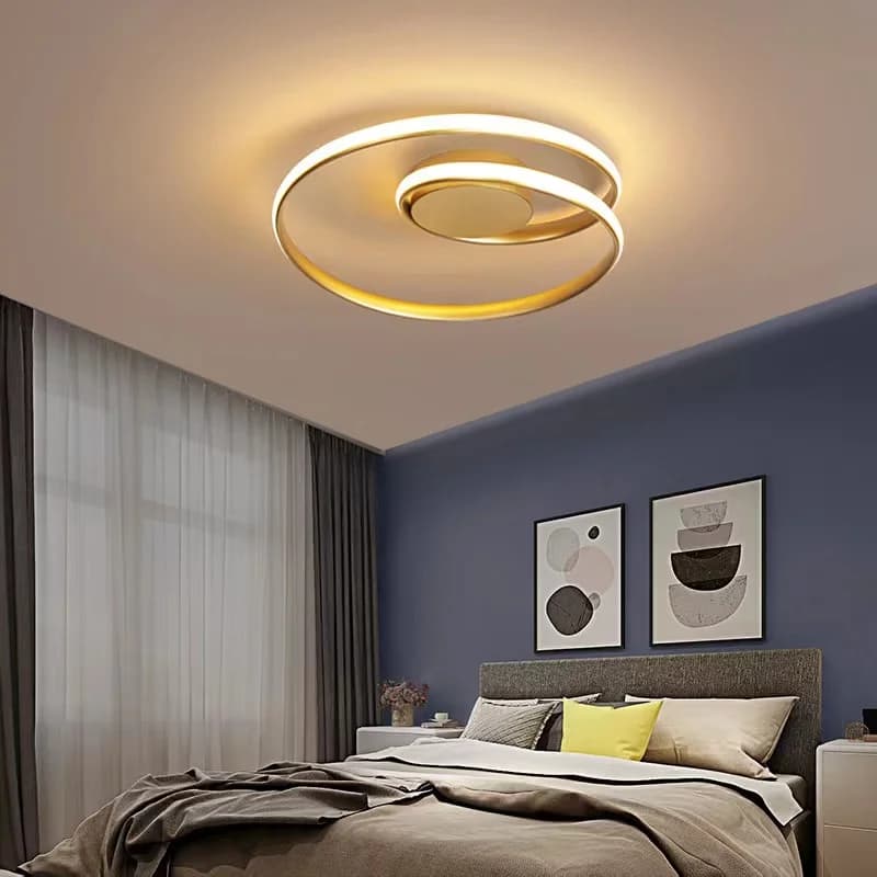 Nordic Round Circle Ring Ceiling Lights For Living Room Study Bedroom Ceiling Lamp Golden Lustre led Chandelier modern Lighting