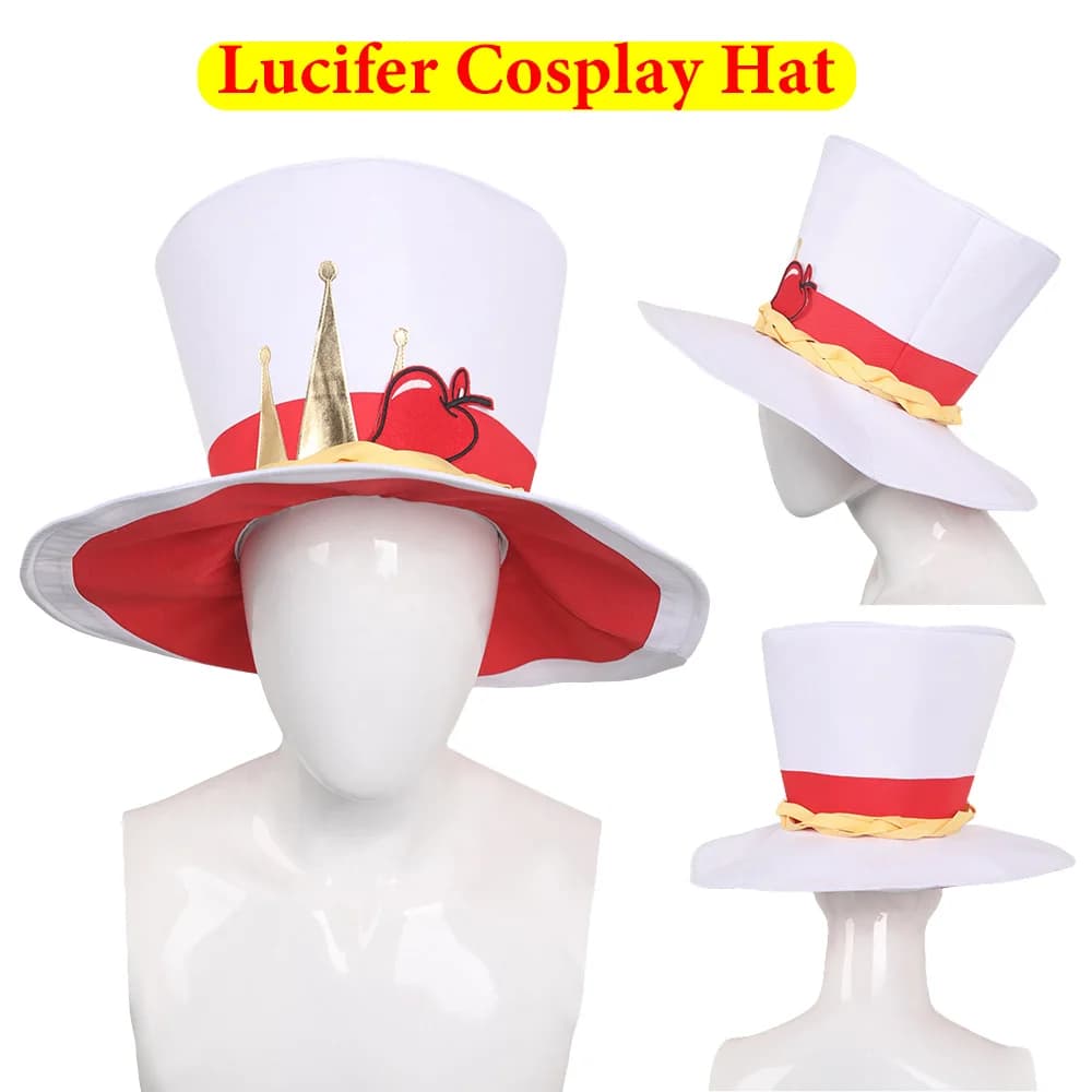 Lucifero Cappello Cosplay Berretto Fantasia Cartoon Hell Inn Gioco di ruolo Accessori per costumi Copricapo Abiti Carnevale Puntelli di Halloween Regali