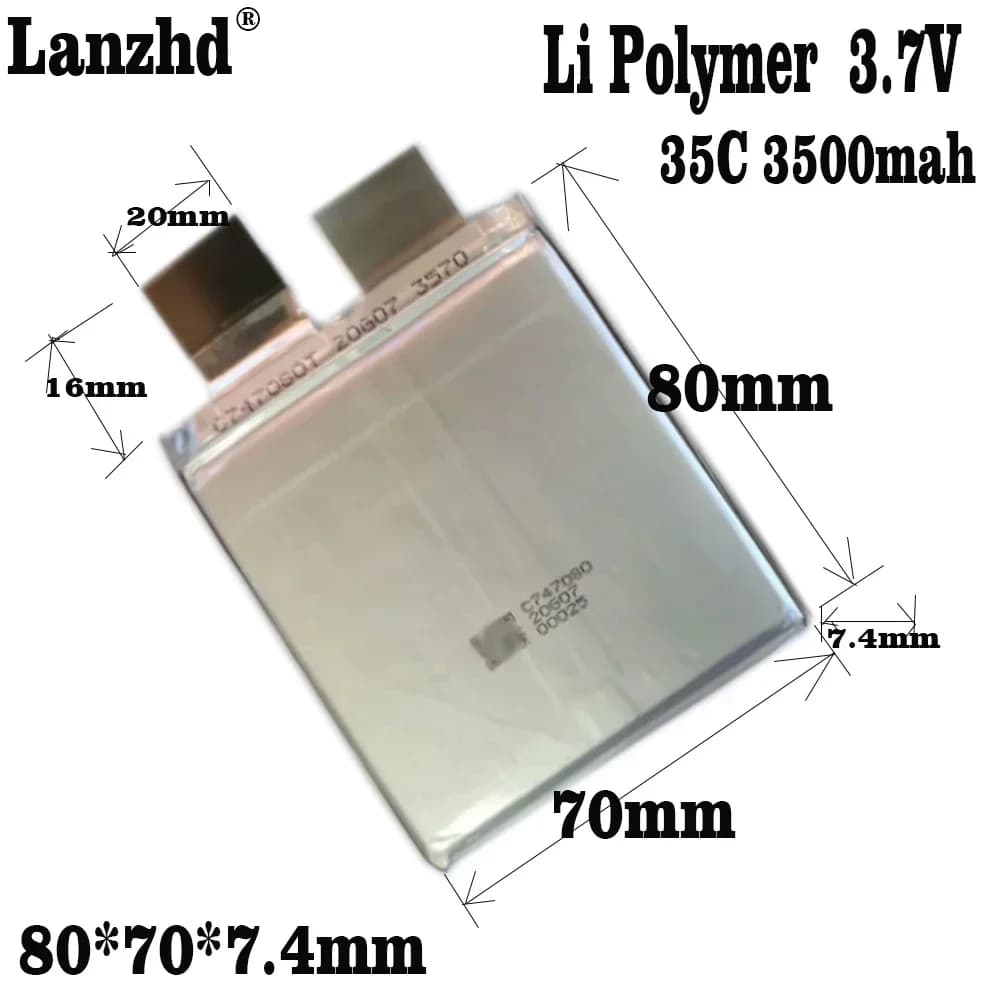 1-12 pz 3.7 V Li Batteria Ai Polimeri di 35C Cell Per Di Emergenza Salto di Avviamento Automobile Accenditore Drone FAI DA TE 2S 3S 4S 7.6 V 11.4 V batteria