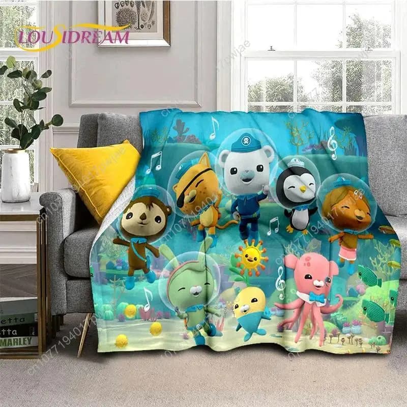 The Octonauts Barnacles Coperte morbide simpatico cartone animato, mantengono caldo la coperta di flanella per letti da picnic, divani, coperte personalizzate per la casa