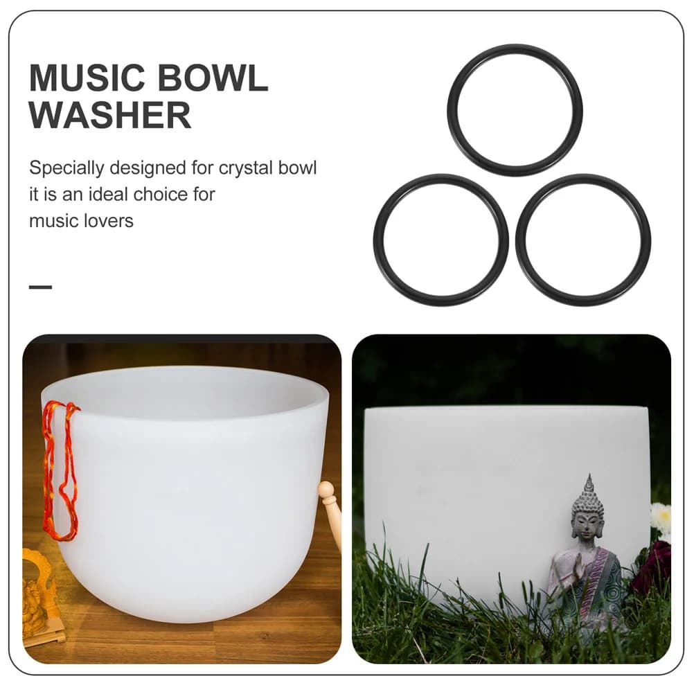5Pcs Singing Bowl Rubber Ring Exquisite Design Fine Workmanship Sound Bowl Pad Ideal Gift for Artists Lightweight Easy Carry