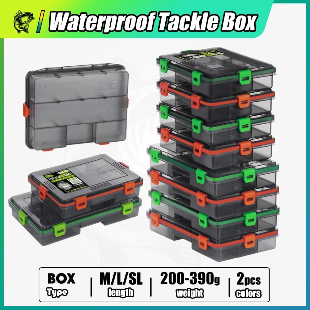 SAMOLLA Fishing Tackle waterproof fishing gear box fishing equipment bait box fishing hook storage box fishing tool accessories