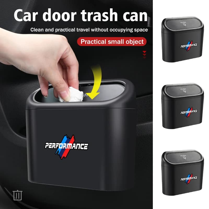 Car Trash Bin Hanging Storage Box Waterproof Bin Cans For BMW 1 3 5 Series G30 G32 G38 2021 2020 2019 2018 E46 E91