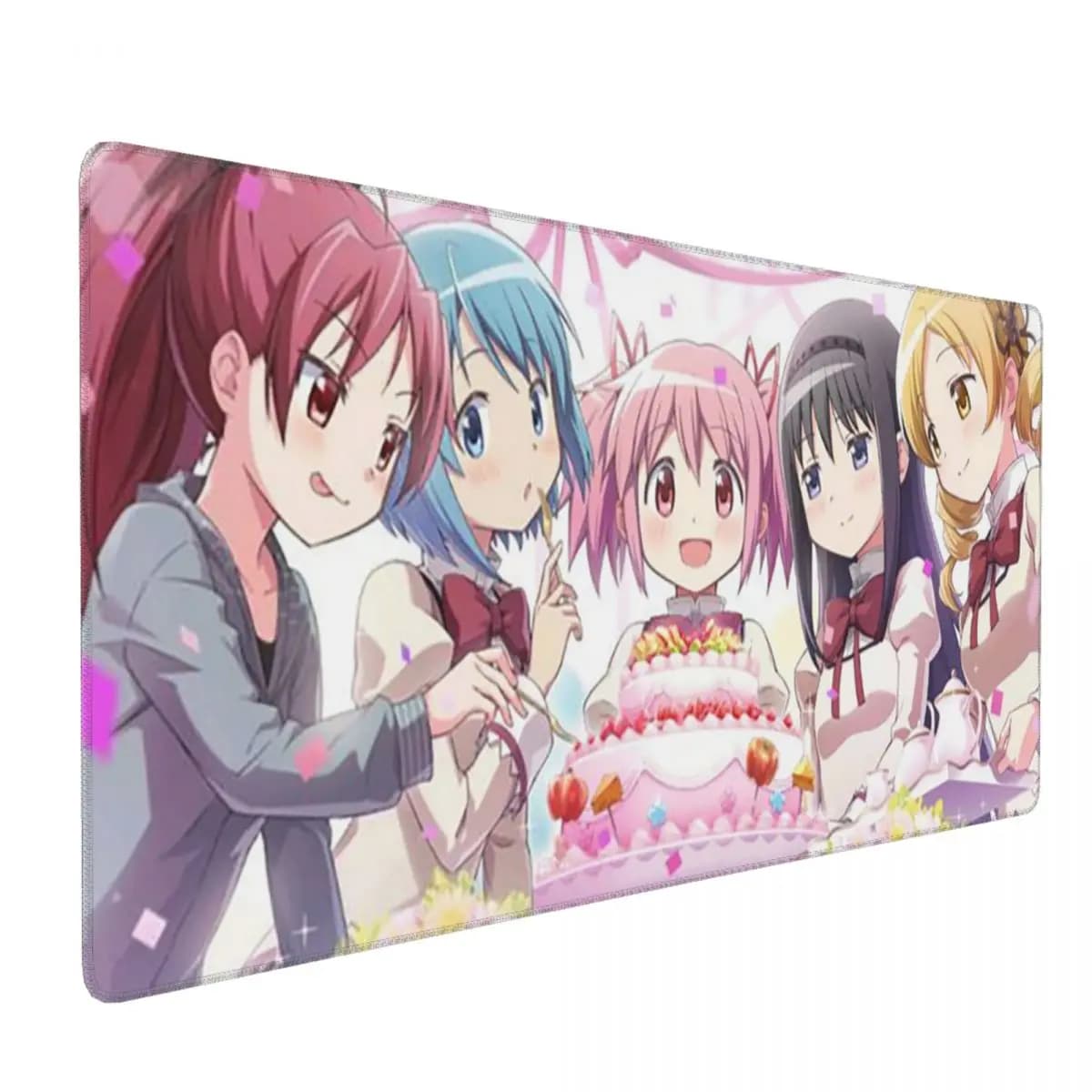 Tappetino per mouse grande Puella Magi Madoka Magica Anime Gamer PC Laptop Tappetini per tastiera Tappeto per computer Accessori da ufficio per gaming Tappetino da scrivania