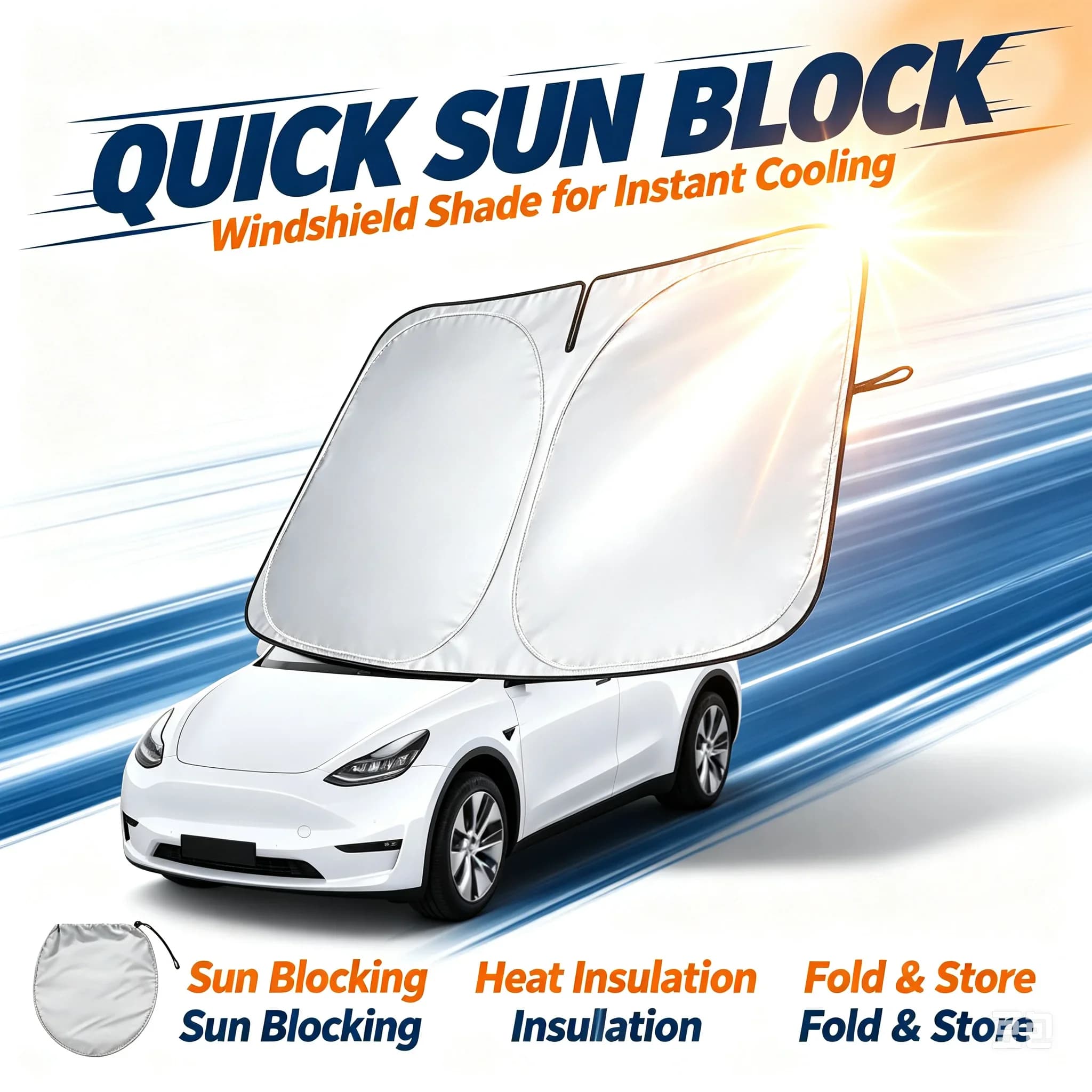Car Sunshade UV Reflection Windshield Umbrella Front Sun Shade Parasol Foldable Summer Protection Car Seat Heat Insulation
