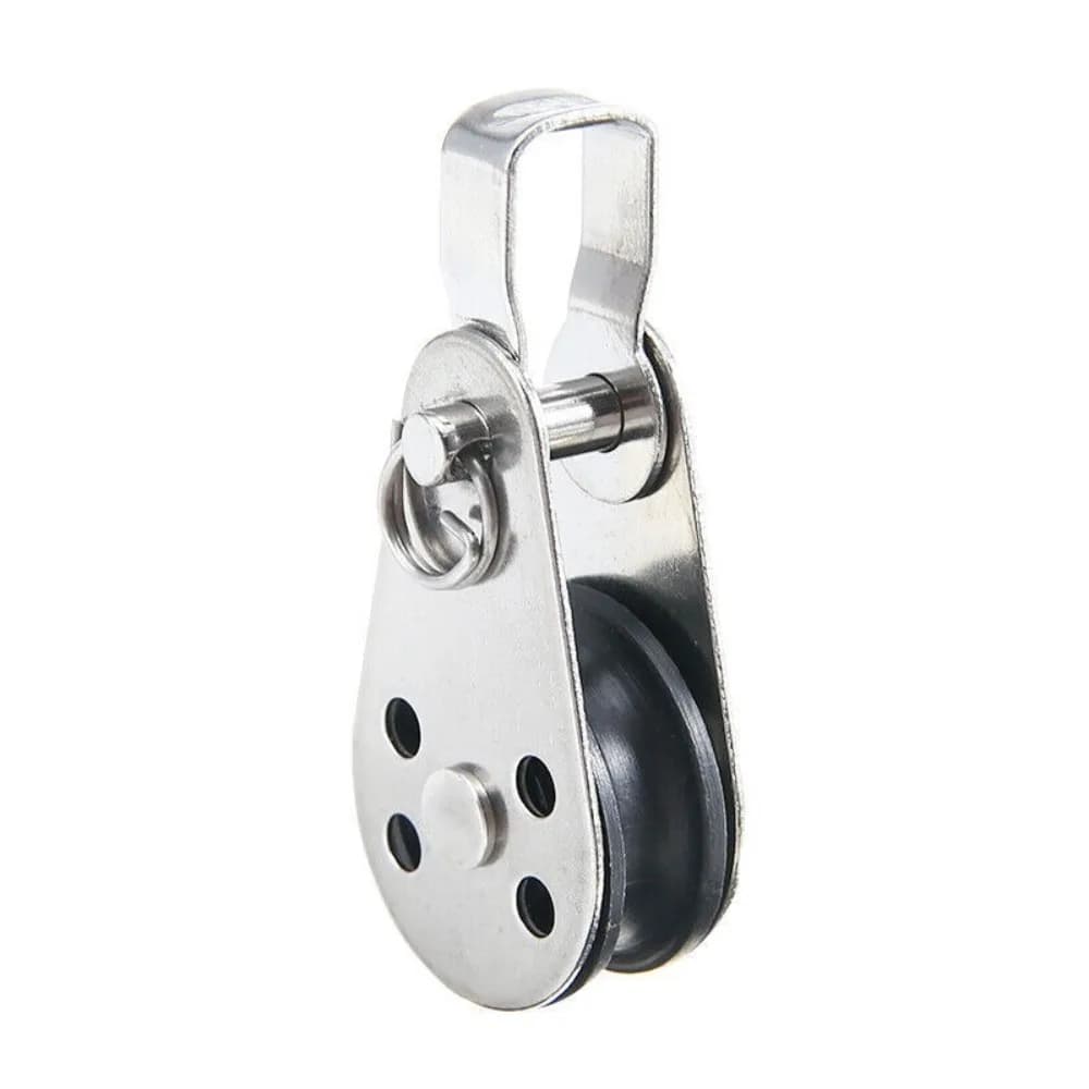 2 pz 304/316 Puleggia In Acciaio Inox Ruota Singola 25mm Corda di Sollevamento Puleggia In Nylon Puleggia Marine Hardware Kayak Barca accessori