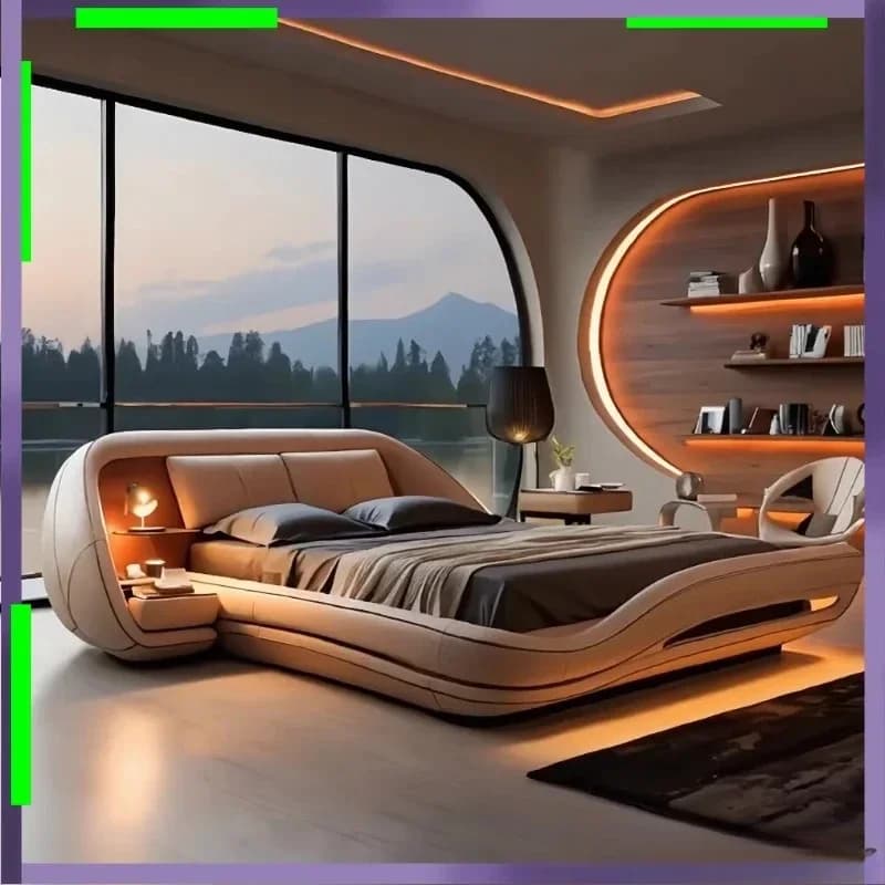 Elegante struttura letto di design Alto comfort di lusso europeo Ideale ed elegante Matrimoni Camas De Dormitorio Camas De Casal Decorazione