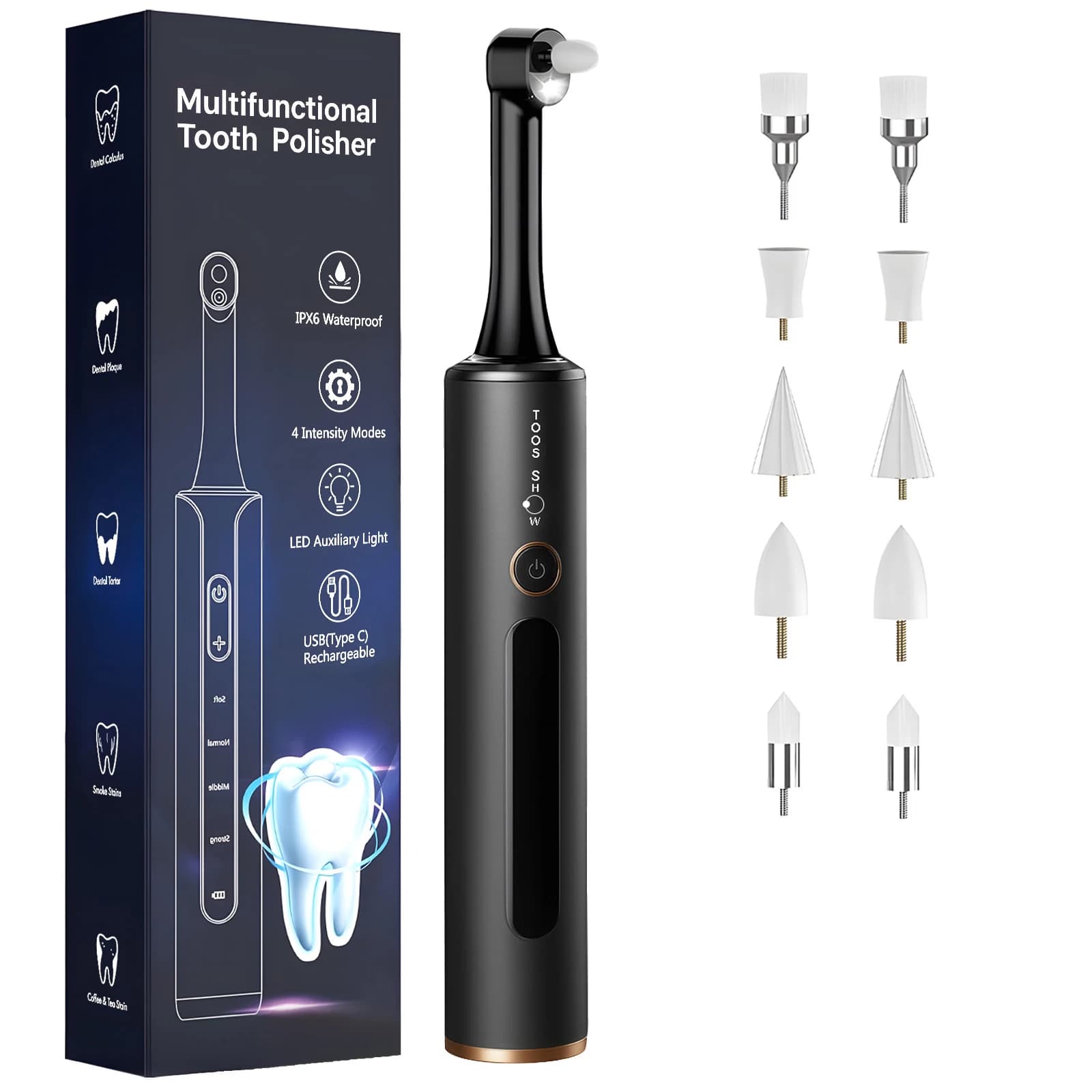 USB Rechargeable Electric Sprinkler Dental Scaler Toothbrush Detergent for Tenace Toothbrush Cleaning