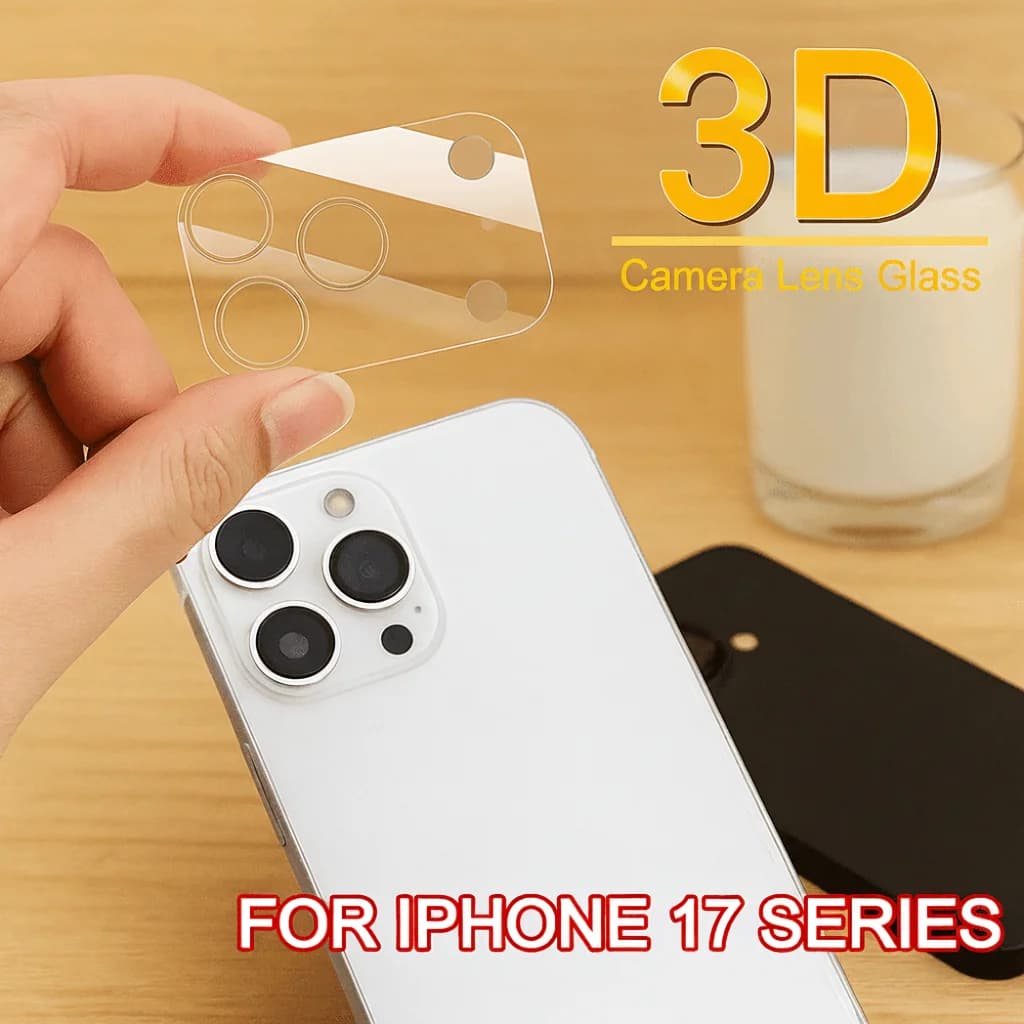1 pz pellicola protettiva per lenti in vetro temperato HD ultra trasparente copriobiettivo 3D protezione per lenti antigraffio per iPhone 17/Air/17 Pro Max