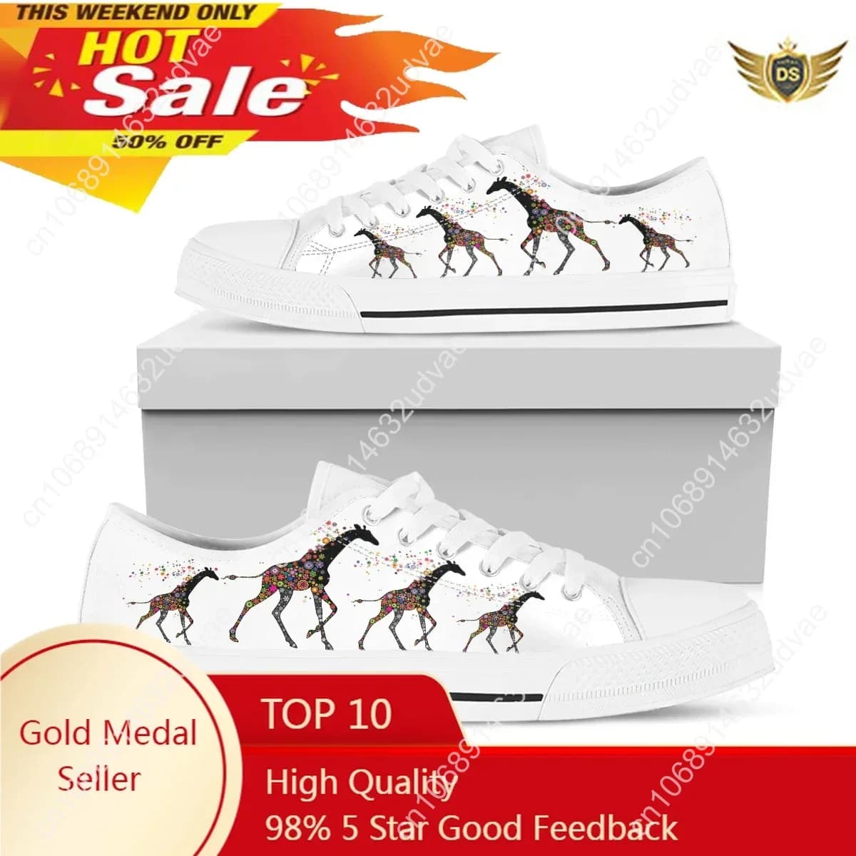 Giraffa pittura floreale scarpe di tela da donna moda sneakers casual estive scarpe sportive per studenti scarpe basse da donna vulcanizzate