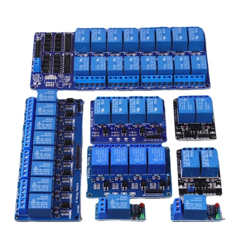 Relay module 1 2 4 6 8 channels 5V 12V with output relay optical coupler 1 2 4 6 Relay module 8 way for Arduino