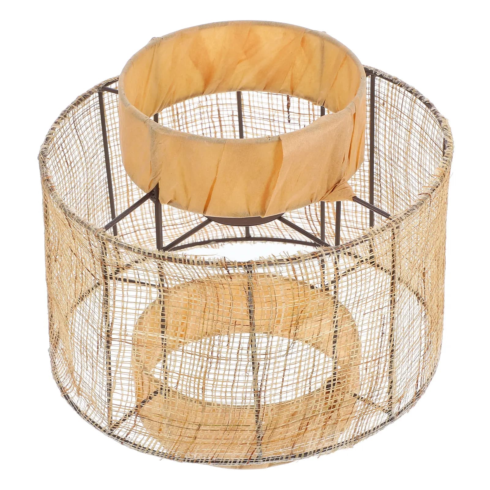 Paralume Intrecciato di Ricambio per Lampada da Tavolo, Piccolo Paralume Rustico, Decorazione per Lanterna, Paralume Moderno per Casa, Ristorante, Stile Boho
