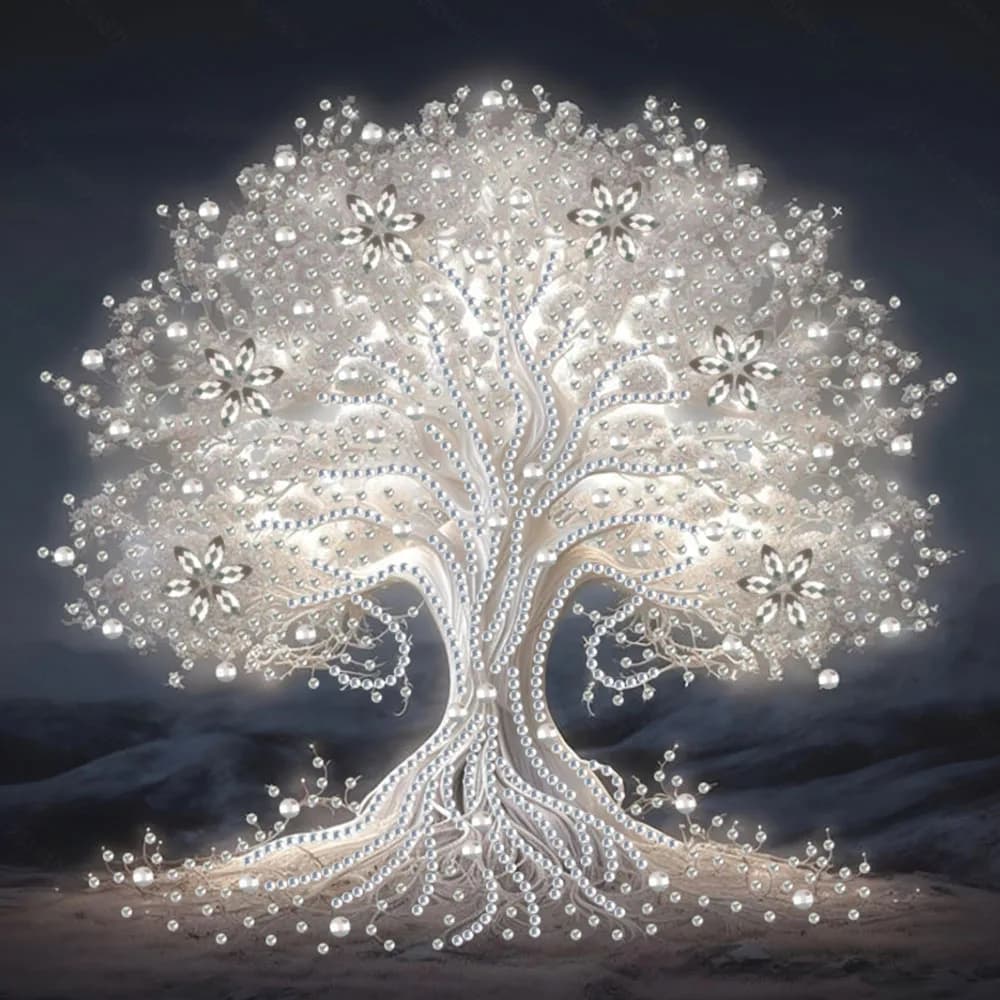 Set Pittura Diamante Albero della Vita, Kit Fai da Te per Adulti, Decorazione Casa, Senza Cornice