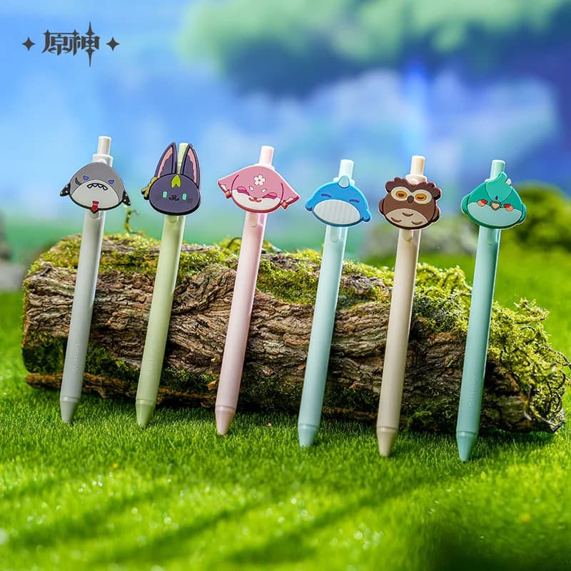 2025 Anime Genshin Impact Teyvat Zoo Theme Series Gel Pen Diluc Xiao Tartaglia Yae Miko Tighnari Wriothesley Ball-point Pen