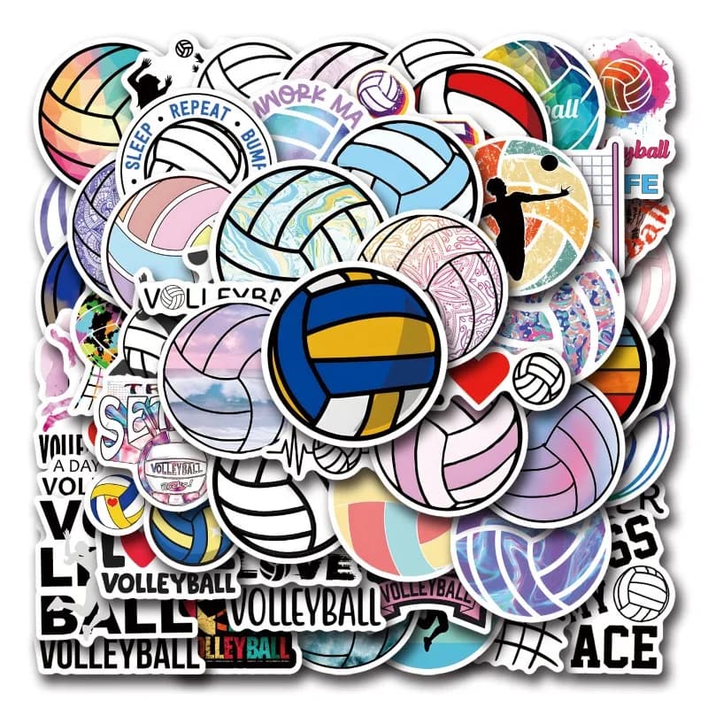 110 adesivi decorativi graffiti personalizzati creativi di pallavolo simpatico cartone animato