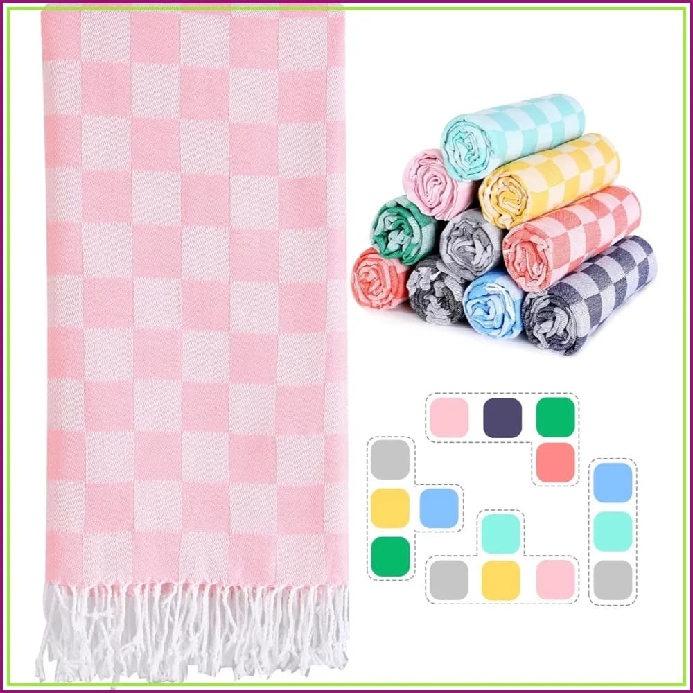 Travel Vacation Essentials Turkish Beach Towel Quick Dry Sand Free Oversized Bath Pool Swim Extra Large XL Blanket Adult Cruise Accessories