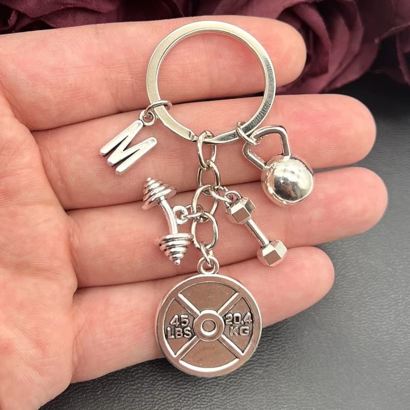 1 piece AZ power sport handlebars fascination weight gym keychains for weight lifting 45 pounds bear keychains gift man
