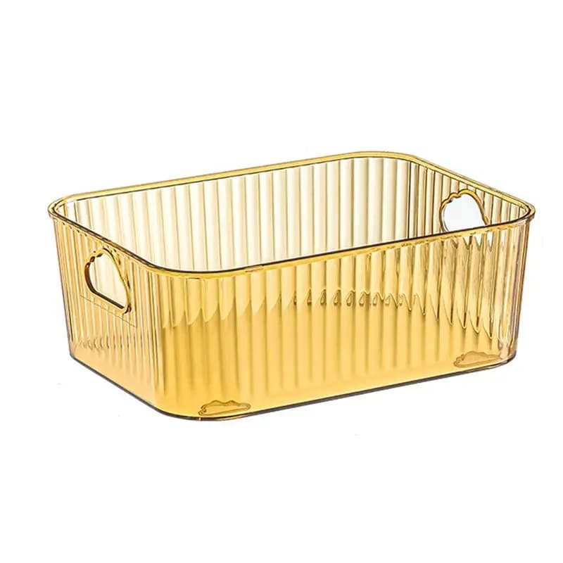 CHCH 1 PZ Contenitore trasparente per frigorifero, organizer per verdure, contenitore trasparente per frigorifero, per la conservazione di alimenti e bevande in cucina, giallo
