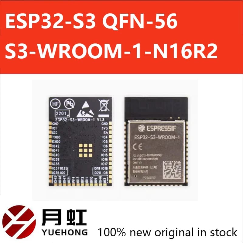 ESP32-S3-WROOM-1 N16 N16R2 N16R8 ESP32-S3 WiFi Bluetooth compatibile BLE 5.0 16MB Flash 2MB 8MB PS-RAM Modulo wireless dual-core