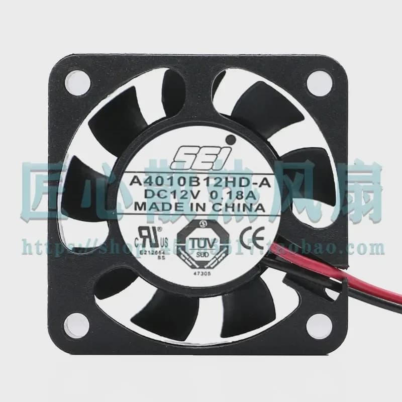 for SEI A4010B12HD-A 12V 0.18A 40x40x10mm 3-Wire Cooling Fan