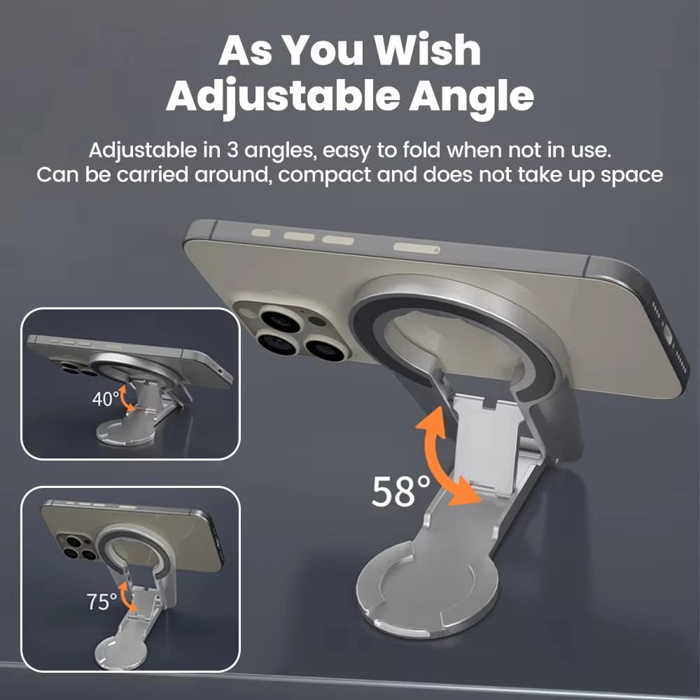 Magnetic Stand Car Mount Laptop Side Clip Desktop Grip Phone Ring Holder for Car Laptop Desktop New 2026