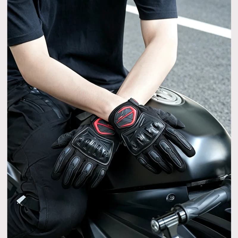 JCAA Summer Motorcycle Gloves Men and Women Breathable, Anti-Slip, Shock-Absorbing, City Commute Casual Riding Motocross Gloves