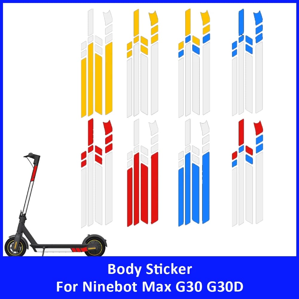 Adesivo Riflettente di Avvertimento per Monopattino Elettrico Segway Ninebot Max G30 G30D, Decalcomania Fluorescente per Sicurezza Notturna, Accessorio per Carrozzeria