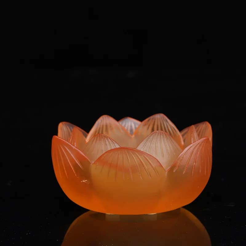 Lampada a Olio a Forma di Loto Smaltata Colorata, Portacandele a Lunga Durata per Altare Buddista Domestico, Candeliere da Parete per Ten Th